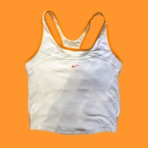 Nike Orange White Tropical Dri Fit Tank